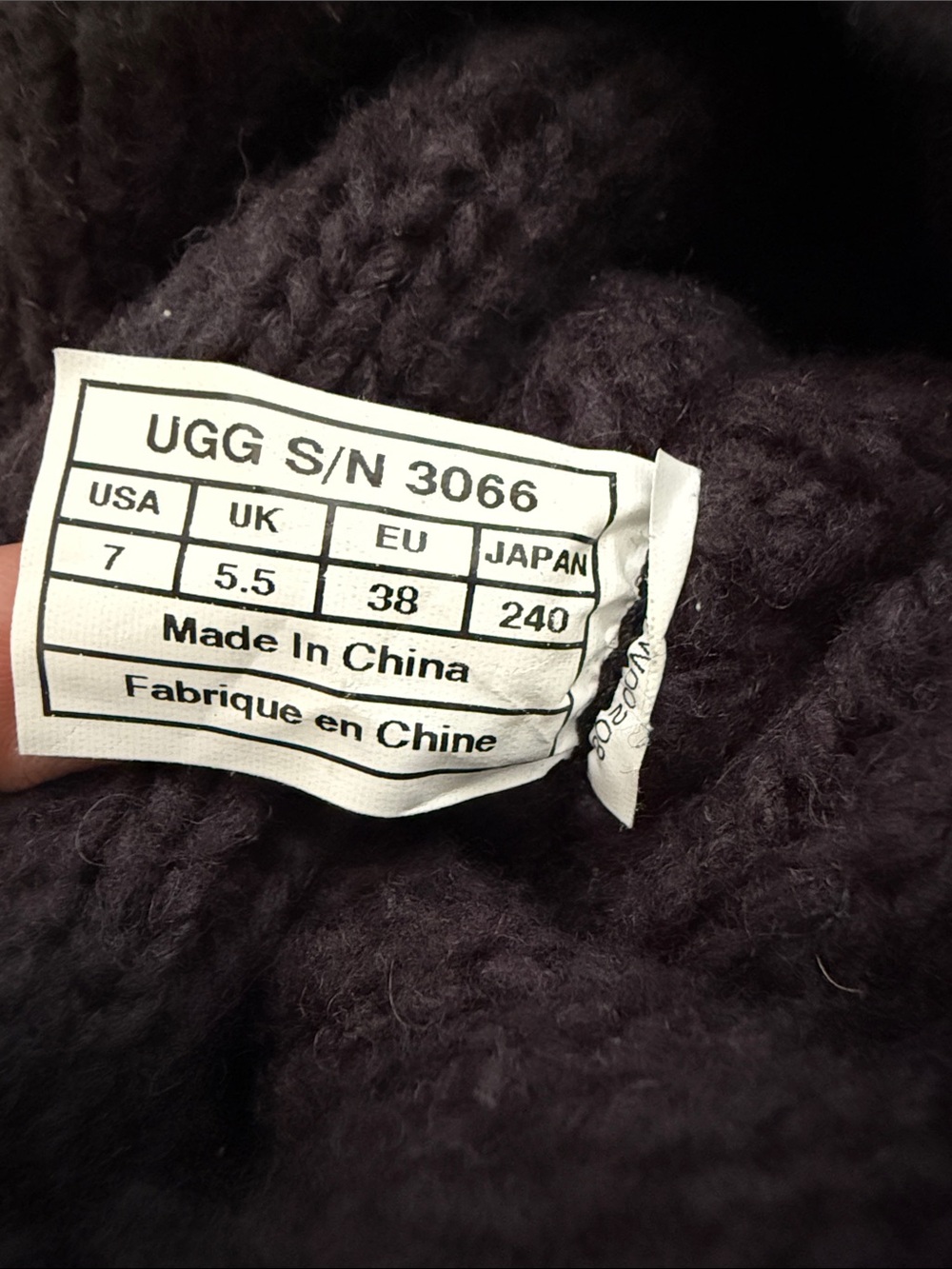 UGG Black Knit Button Tall Women's Boots - Classic Winter Comfort - Picture 6 of 7